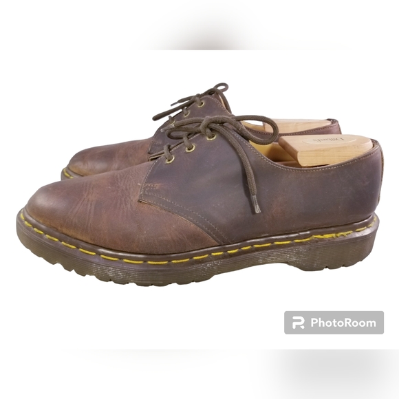 VTG Dr. Marten made in England man laces oxfords shoes brown sz uk 10/US 11 - Picture 1 of 8